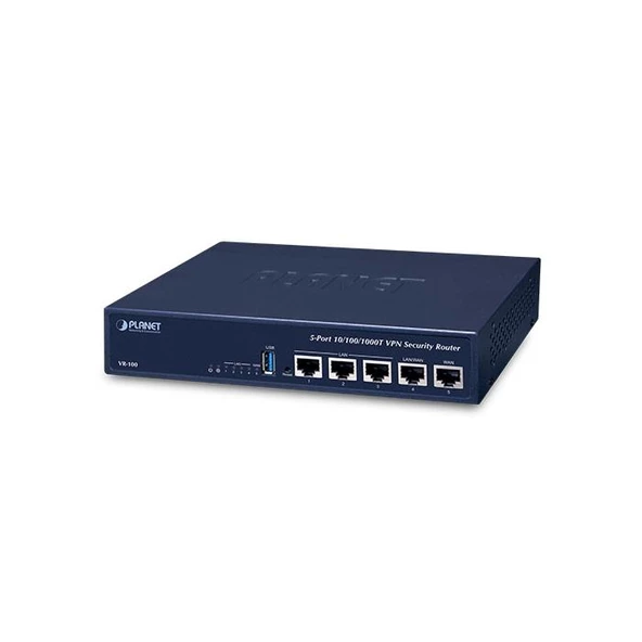 Planet PL-VR-100 5-Port 10/100/1000T Vpn Güvenlik Router 5-Port 10/100/1000T Vpn Security Router