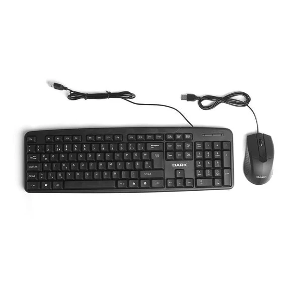Dark Dk-Ac-Km1040F Usb Siyah Ofis F Tip Km Set