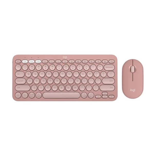 Logitech Pebble 2 Blutooth Klavye&Mouse Set Pembe 920-012247 ürün görseli 1