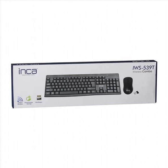 Inca Iws-539T Q Türkçe Kablosuz Multimedya Siyah Klavye+ Mouse - 2
