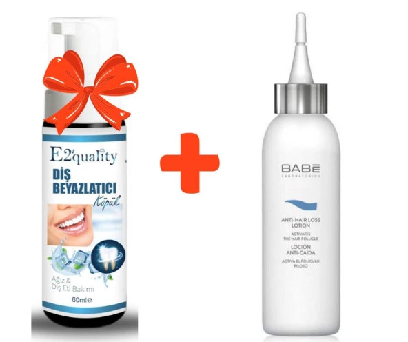 E2'quality Diş Beyazlatıcı Köpük + Babe Anti Hair Loss Lotion 125 ML Dökülme Önleyici Losyon