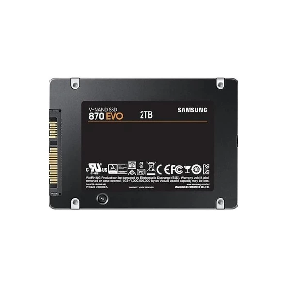 Samsung 2TB MZ-77E2T0BW 870 EVO SSD 2.5" SATA3 SSD 560-530 Harddisk - 2