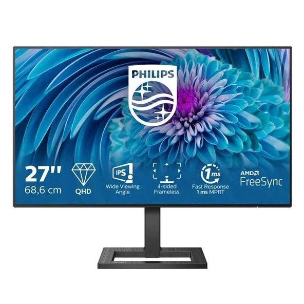 Philips 27" 275E2FAE/00 4Ms Qhd Mm 2Xhdmi Dp Ips