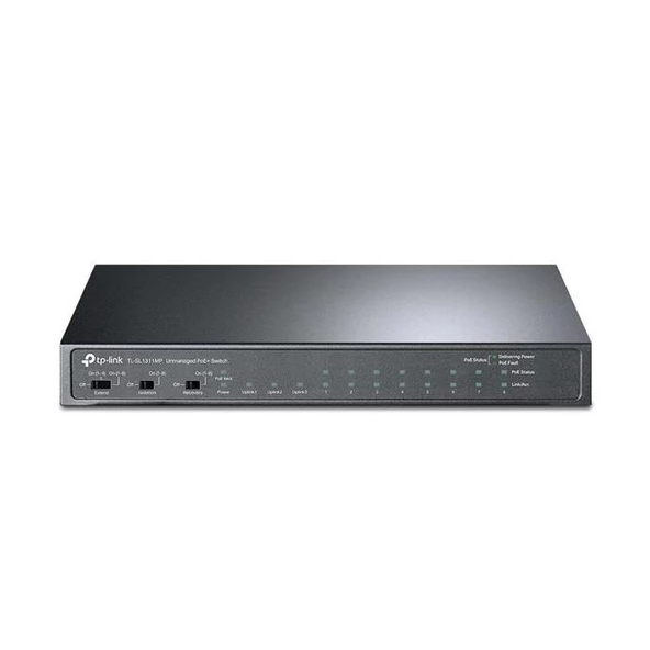 TP-Link TL-SL1311MP 8 Port Poe+ 10/100 + 2 Rj45 Gigabit Uplınk + 1 Gigabit Sfp 124W Poe Swıtch