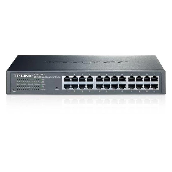 Tp-Link TL-SG1024DE 24 Port 10-100-1000 Mbps Switch Çelik Kasa Easy Smart Rack Mount ürün görseli 1