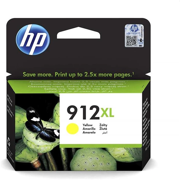 HP 912XL Yüksek Kapasite Yellow Sarı Kartuş 3YL83A