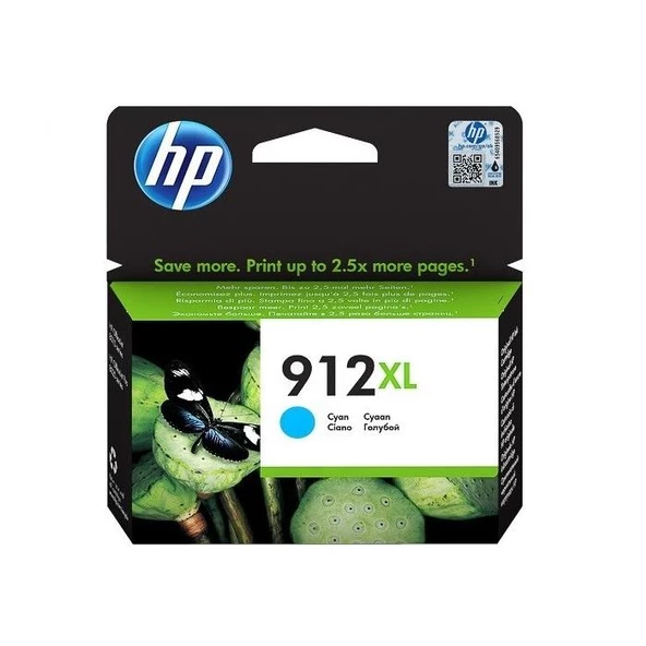HP 912XL Yüksek Kapasite Cyan Mavi Kartuş 3YL81A