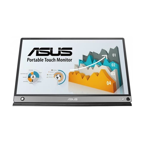 Asus 15.6" ZenScreen Touch MB16AMT Dahili Pil(7800mAh) USB Type-C Micro-Hdmi Dokunmatik IPS Monitör