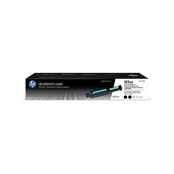 HP 103AD Black Siyah 2.500 Sayfa X 2 Çiftli Neverstop Toner W1103AD