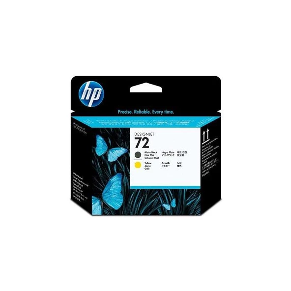 HP 72 Matte Black-Yellow Mat Siyah-Sarı Baskı Kafası C9384A