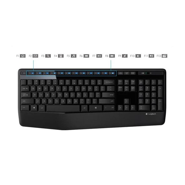 LOGITECH 920-006514 MK345 Kablosuz Q Trk Siyah Multimedya Klavye Mouse Set - 2