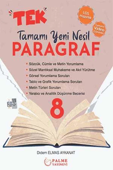Palme 8.Sınıf Tek Paragraf Tamamı Yeni Nesil Soru Bankası