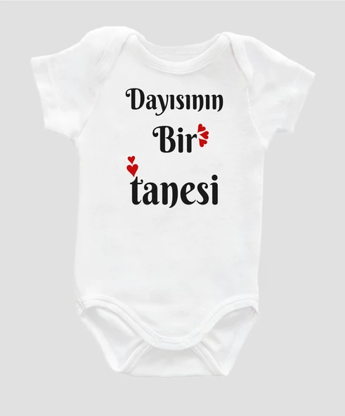 Organik %100 Pamuk Dayısının Birtanesi Baskılı Bebek Body ZBN069