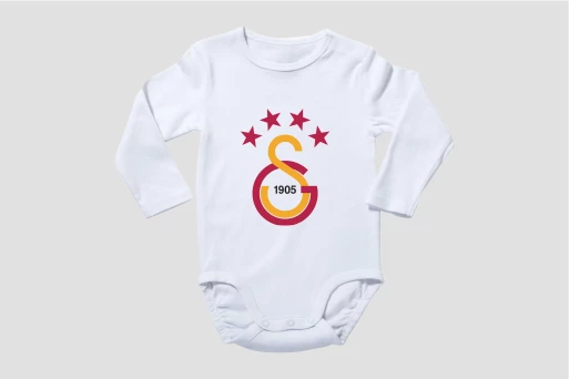 Organik %100 Pamuk Sarı Kırmızı Bebek Uzun Kollu Zıbın Body ZBN104