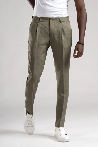 SİR Regular Fit Yarım Astarlı %100 Linen (Keten) Kumaş Takım Elbise - 7