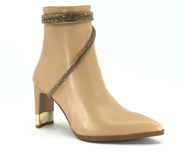 Feles Taşlı Topuklu Kadın Bot - Resim 12