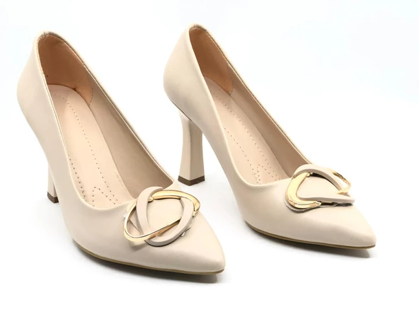 Feles Toka Detaylı Stiletto Kadın Topuklu Ayakkabı - 4