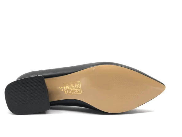 Feles Toka Detaylı Kısa Topuklu Kadın Babet Ayakkabı - Resim 11