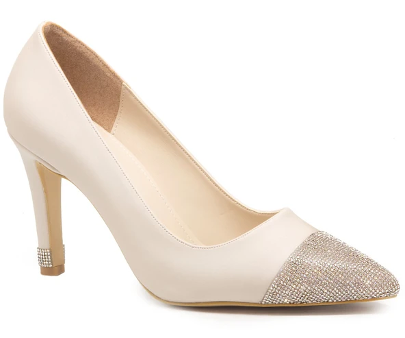 Feles Sten Taş Detaylı Kadın Topuklu Ayakkabı Stiletto ürün görseli