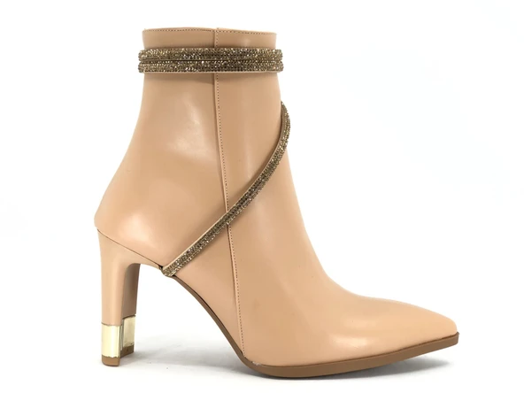 Feles Taşlı Topuklu Kadın Bot - Resim 3