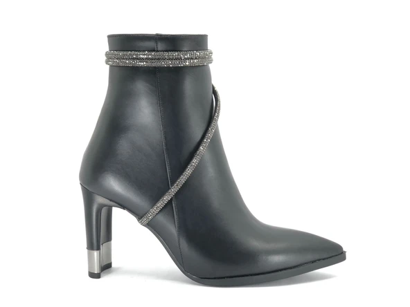 Feles Taşlı Topuklu Kadın Bot - Resim 8