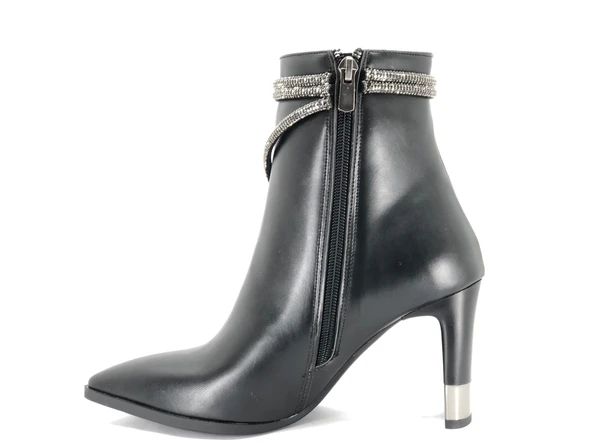 Feles Taşlı Topuklu Kadın Bot - Resim 10