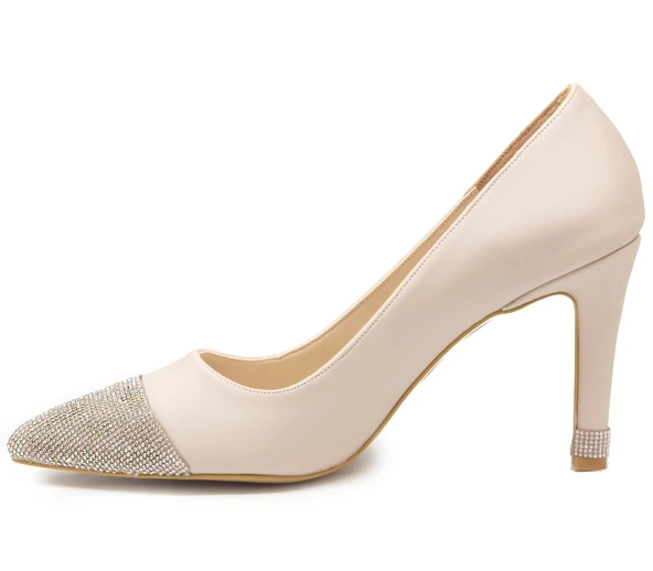 Feles Sten Taş Detaylı Kadın Topuklu Ayakkabı Stiletto - Resim 7