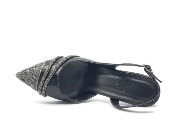 Feles Şerit Taşlı Stiletto Abiye Kadın Topuklu Ayakkabı - Resim 3