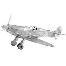 DIY 3D Metal Puzzle Supermarine spitfire Uçak 27 Parça Hediyelik Maket 14+yaş - 2