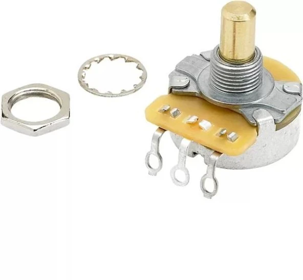 Fender Pure Vintage 250k Solid Shaft Potentiometer With Mounting Hardware Yedek Parça