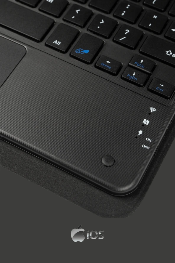 iPad Air 11 2024 M2 Uyumlu Fuchsia Touch Padli Bluetoothlu Klavyeli Standlı Tablet Kılıfı - Resim 4