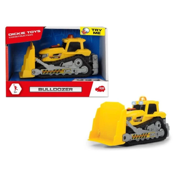 203302026 Dickie, Sesli Işıklı Bulldozer 16 cm