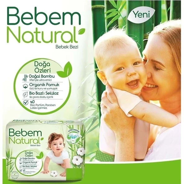 Bebem Bebek Bezi Natural Beden:5 (11-18Kg) Junior 240 Adet Aylık Ultra Fırsat Pk - Resim 3