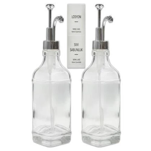 Cam Sıvı Sabunluk Losyonluk Krom ürün görseli 1