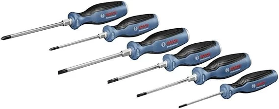 Bosch Professional 1600A01V0A TX10 x 75 mm tornavida (Torx, S2 çelik), mavi  6-tlg.Set