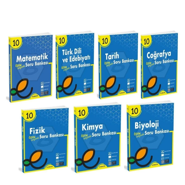 Endemik 10.Sınıf Soru Bankası Seti 7 Kitap