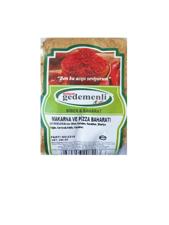 MAKARNA VE PİZZA BAHARATI 250 GR ürün görseli