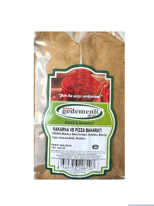 MAKARNA VE PİZZA BAHARATI 500 GR ürün görseli