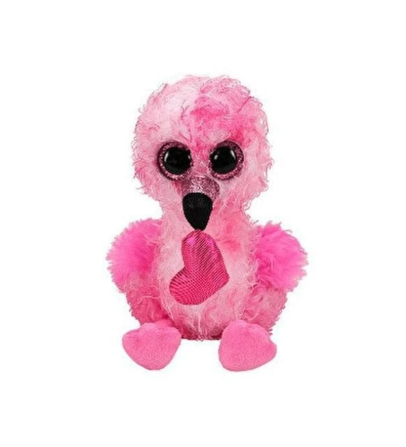 Mega Daınty Flamıngo Wıth Heart Reg Kalpli Flamingo 15 CM Peluş Oyuncak ürün görseli