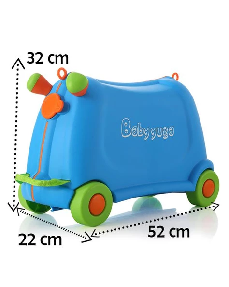 Baby Yuga Tekerlekli Çocuk Valizi Mavi - 2