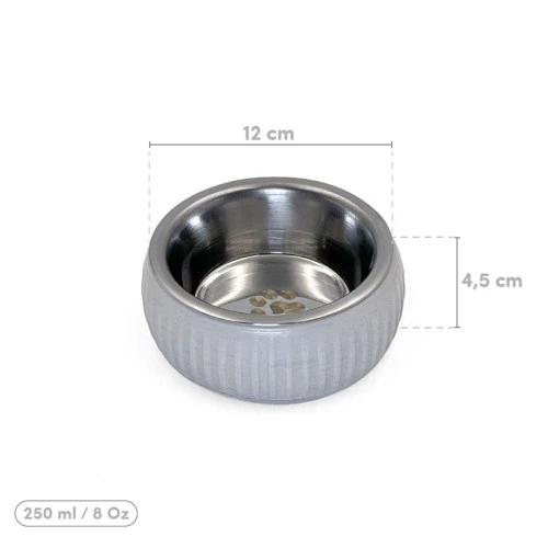 Periboia Mikopet Organik Seramik Mama Kabı Gri - 2