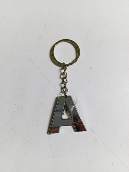 Periboia A Harfi Plastik Krom Kaplama Anahtarlık- Harf Çanta Süsü - 3