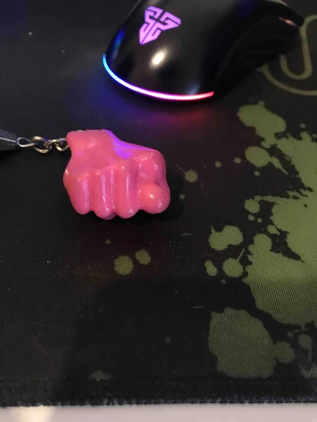 Periboia Pembe Renk Sevimli Muzip Anahtarlık Nah Anahtarlık - 3