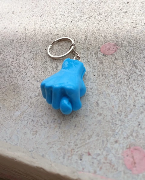 Periboia Mavi Renk Sevimli Muzip Anahtarlık Nah Anahtarlık