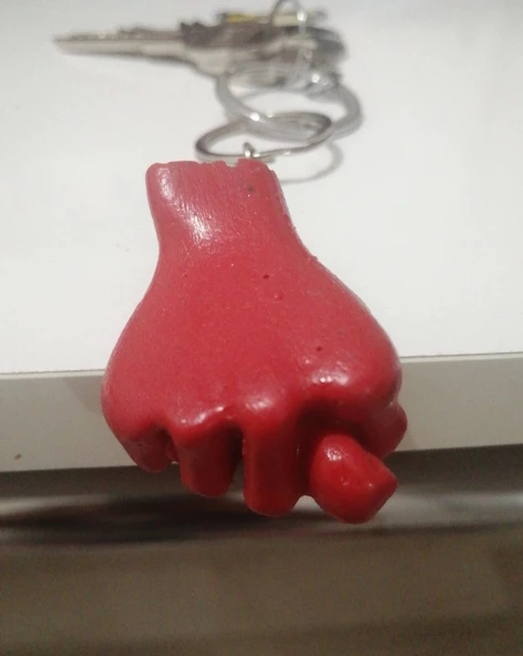 Periboia Kiremit Renk Sevimli Muzip Anahtarlık Nah Anahtarlık - 3