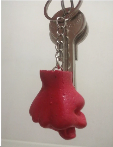 Periboia Kiremit Renk Sevimli Muzip Anahtarlık Nah Anahtarlık - 4