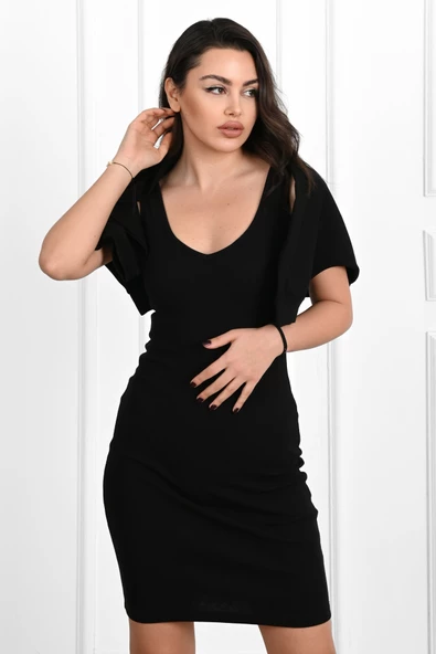 Kadın Askılı Kaşkorse Tişört Elbise Takım 3791-23 - 8