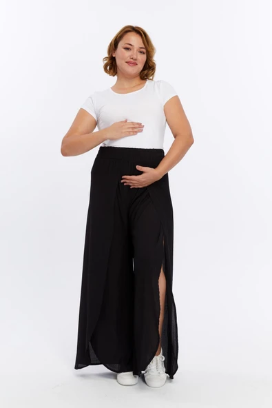 Luvmabelly - MYRA8300 - Yırtmaçlı Örme Hamile Pantolonu - 1