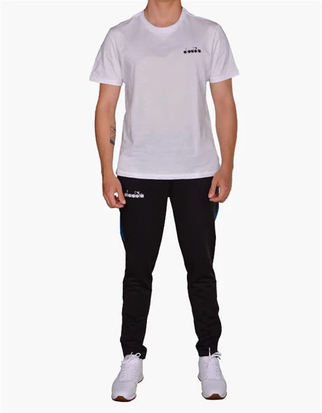 Diadora Ritim - Çocuk Likralı Siyah-Mavi Eşofman Altı - 2