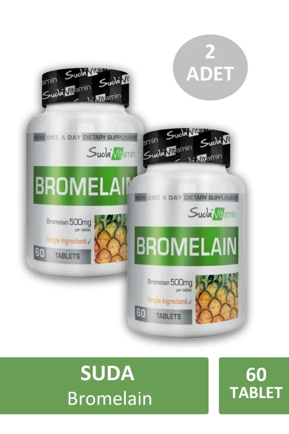 Suda Vitamin Bromelain 60 Tablet X 2 Adet